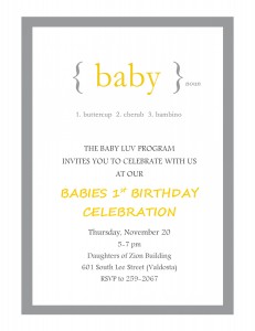 First Birthday Party 2014